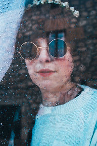 Portrait of man wearing sunglasses