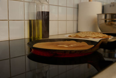 Close-up of food on table