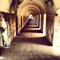 Narrow corridor of old building