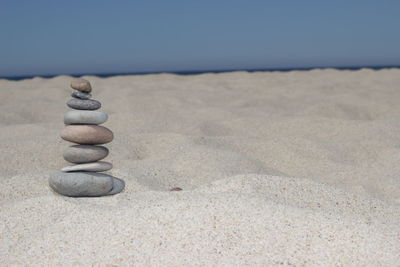 Stack of stones on beach