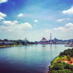 River with cityscape in background