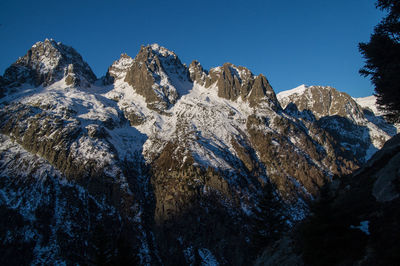 Scenic view of snowcapped mountains