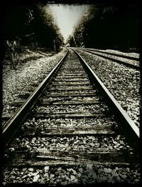 Railroad tracks in winter