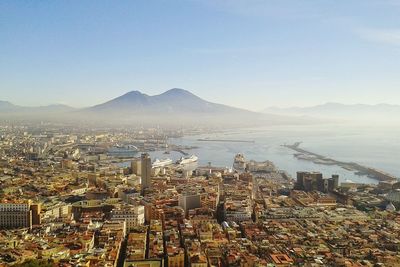 High angle view of city