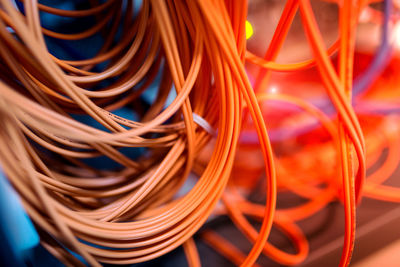Close-up of multi colored cables