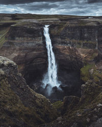 Scenic view of waterfall