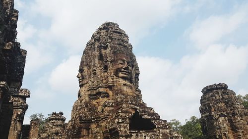 Low angle view of temple against sky