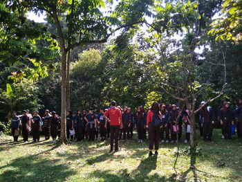 Group of people in park