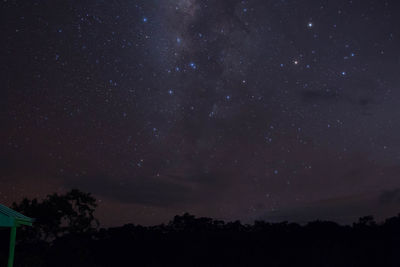 Low angle view of stars in sky at night