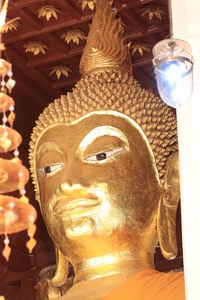 Close-up of statue in temple