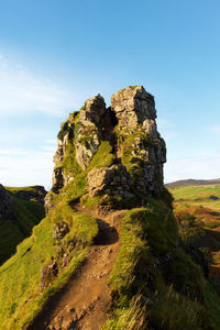 Fairy glen mountain peak on the isle of skye in scotland