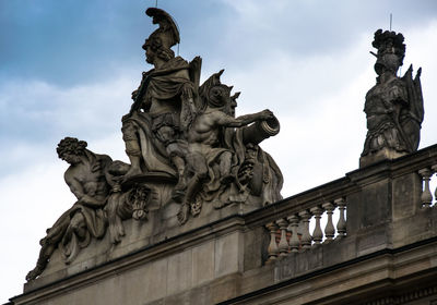 Low angle view of statue