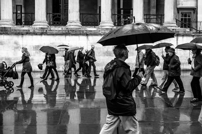 People walking in city