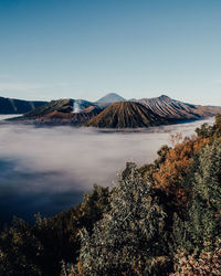 Scenic view of mountain against sky