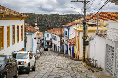 Street amidst buildings in town