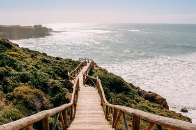 Scenic view of sea against sky in ericeira