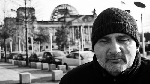 Close-up portrait of man