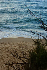 High angle view of beach