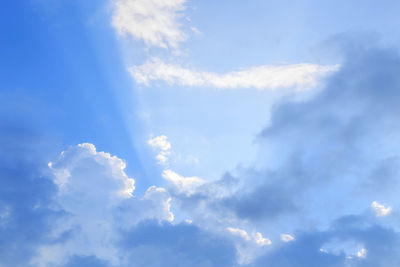 Low angle view of clouds in sky