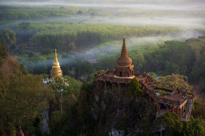 Panoramic view of a temple building