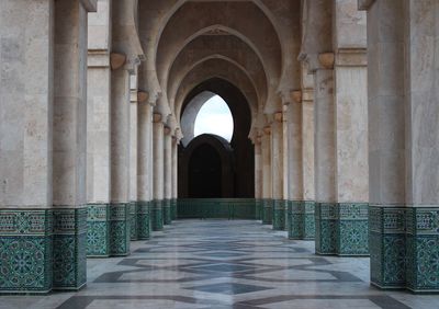 Stunning architectural details of hassan ii mosque