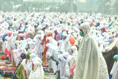 People standing in front of building