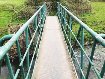 Boardwalk in grass