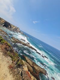 Scenic view of sea against sky