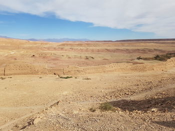 Scenic view of desert against sky