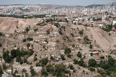 City view  and buildings from old ankara