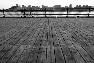 Pier over sea against sky
