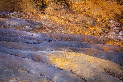 High angle view of rock formations