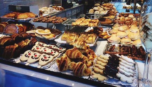 Close-up of cake for sale in store