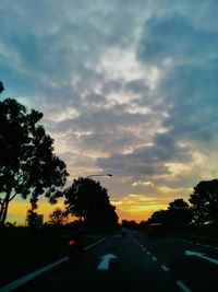 Road at sunset