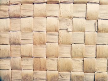 Full frame shot of straw basket