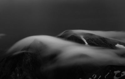 Close-up of horse in sea against sky