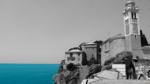 View of sea against clear sky