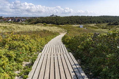 Scenic view of land against sky