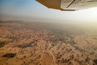 Aerial view of landscape against sky