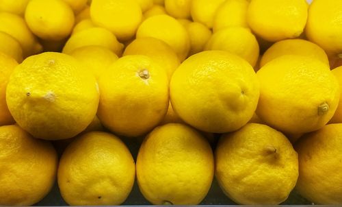 Full frame shot of lemonades in a shop display