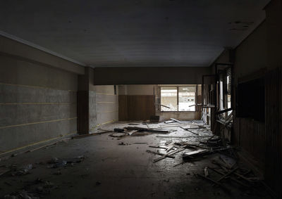 Interior of abandoned house