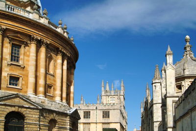 Low angle view of historic building against sky