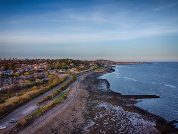 Aerial view from stannergate towards broughty ferry