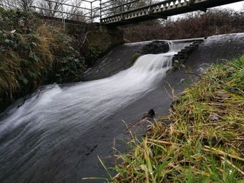 Scenic view of waterfall