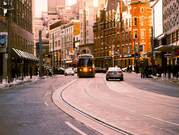 City street with buildings in background