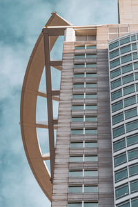 Low angle view of modern building against sky