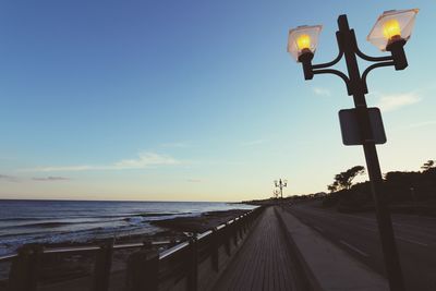 Scenic view of sea at sunset