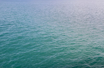 High angle view of blue sea