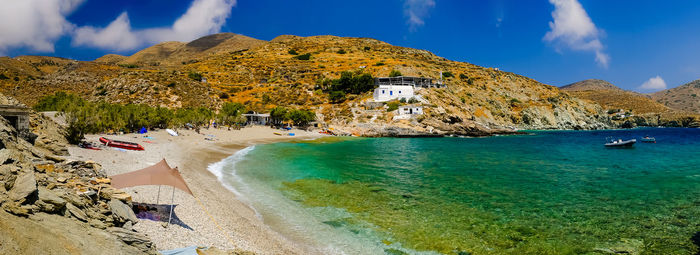 Panoramic view of beach against sky