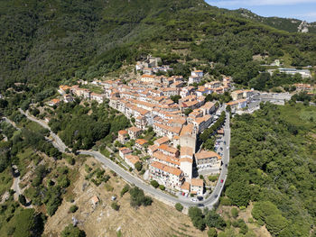 High angle view of townscape